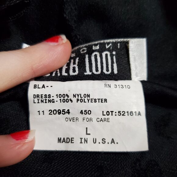 VTG 90s Y2K Maxi Dress Size L Sheer Mesh Overlay  Whimsigoth Witchy Byer Too - Picture 12 of 13